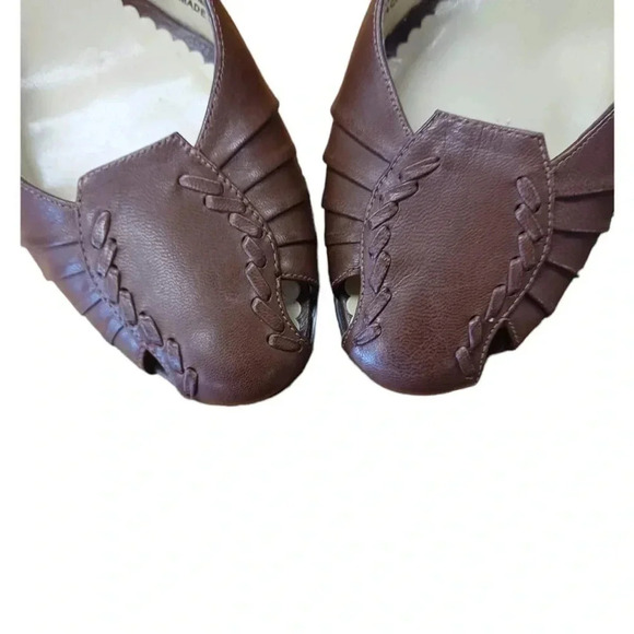 Chinese Laundry Brown Wedge Leather Heels Size 9.5 - Picture 4 of 11